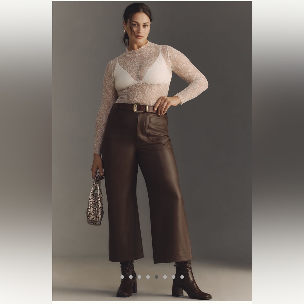 Anthropologie Colette Faux Leather Pants
